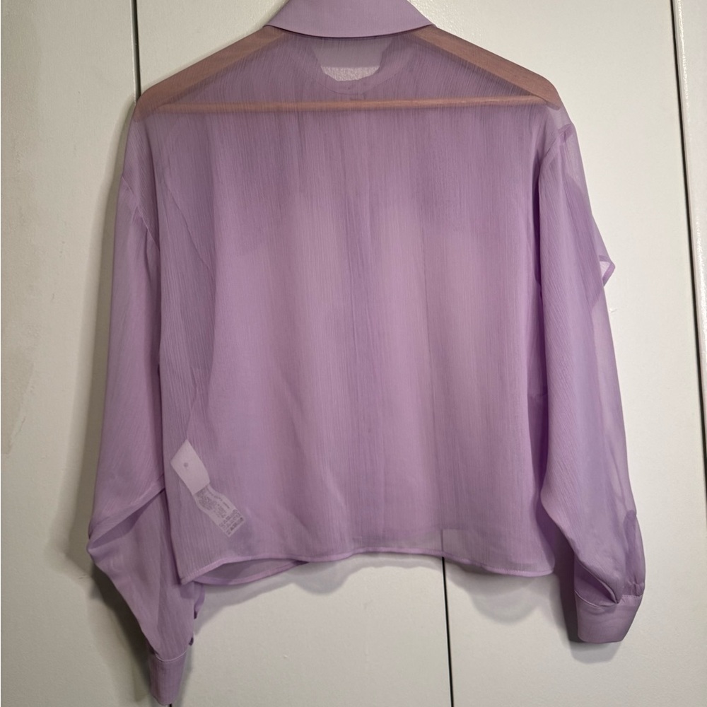 Lavender Ruffle Women's Top - Picture 3 of 6